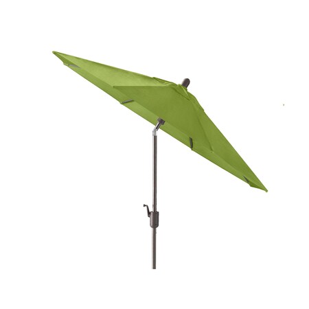 10' X 6.5' Rectangular Auto Tilt Market Umbrella (Frame: Starring Grey, Fabric: Sunbrella- Macaw)